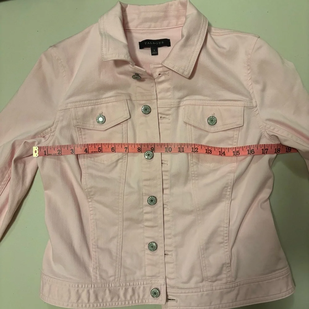 Talbots Light Pink Denim Jacket - Picture 4 of 8